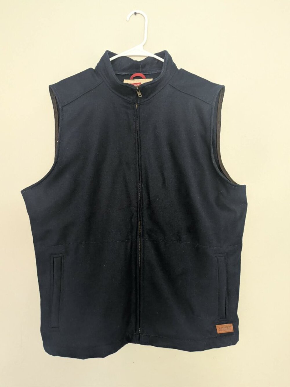 Stormy Kromer Wool Vest Men XL Ironwood Michigan Blue